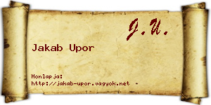 Jakab Upor névjegykártya